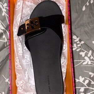 Tory Burch Black Slide Sandals